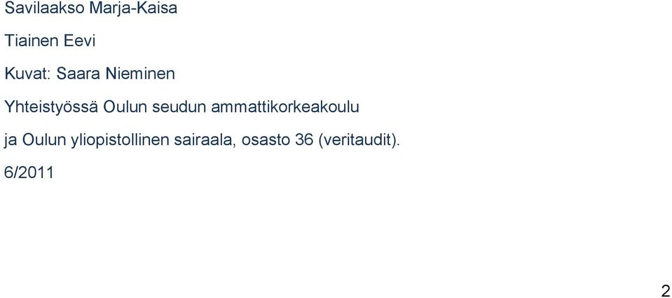 ammattikorkeakoulu ja Oulun