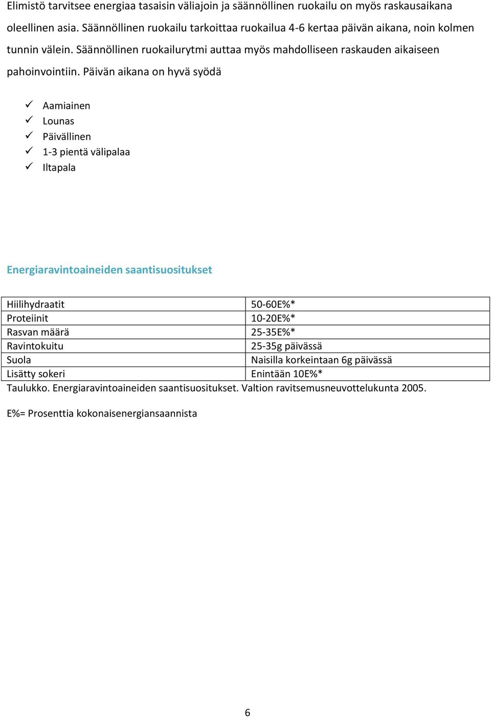 Säännöllinen ruokailurytmi auttaa myös mahdolliseen raskauden aikaiseen pahoinvointiin.