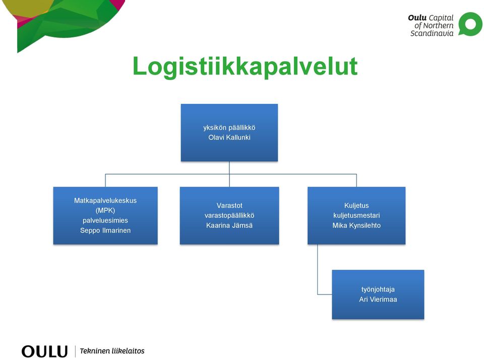 Ilmarinen Varastot varastopäällikkö Kaarina
