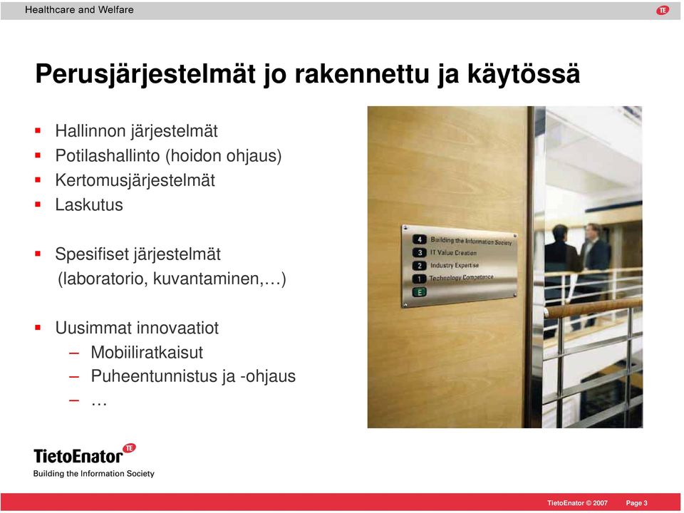 Kertomusjärjestelmät Laskutus Spesifiset järjestelmät