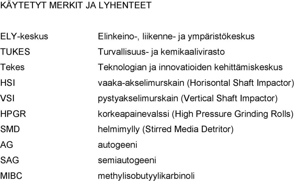vaaka-akselimurskain (Horisontal Shaft Impactor) pystyakselimurskain (Vertical Shaft Impactor)
