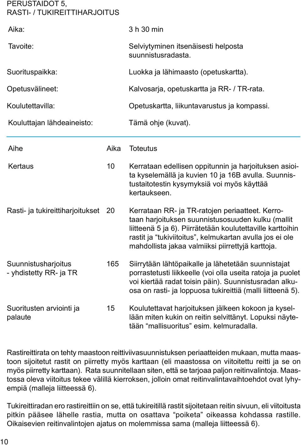 Aihe Aika Toteutus Kertaus 10 Kerrataan edellisen oppitunnin ja harjoituksen asioita kyselemällä ja kuvien 10 ja 16B avulla. Suunnistustaitotestin kysymyksiä voi myös käyttää kertaukseen.