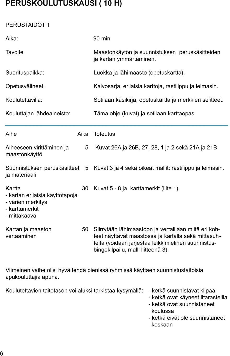 Tämä ohje (kuvat) ja sotilaan karttaopas.