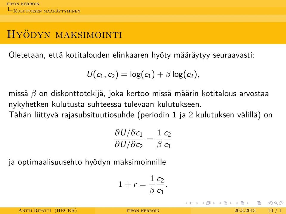 suhteessa tulevaan kulutukseen.