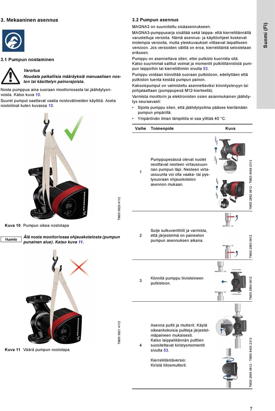 MAGNA3-pumppusarja sisältää sekä laippa- että kierreliitännällä varustettuja versiota. Nämä asennus- ja käyttöohjeet koskevat molempia versioita, mutta yleiskuvaukset viittaavat laipalliseen versioon.