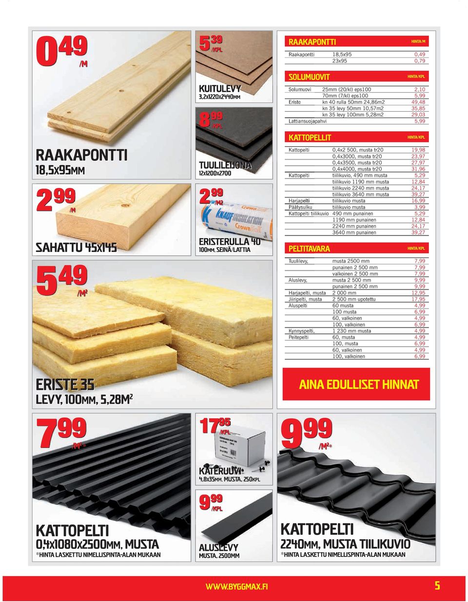 20x20x2400 22x2200 1,99 7,99 20x40x2400 3,99 Peltitavara 28x28x2400 Hinta 3,49 Puulattia Hinta 28x45x2400 5,19 Tuulilevy, musta 34x34x2400 2500 mm 7,99 3,19 Puulattia 3sauv tammi pontti 15 mm 76,16