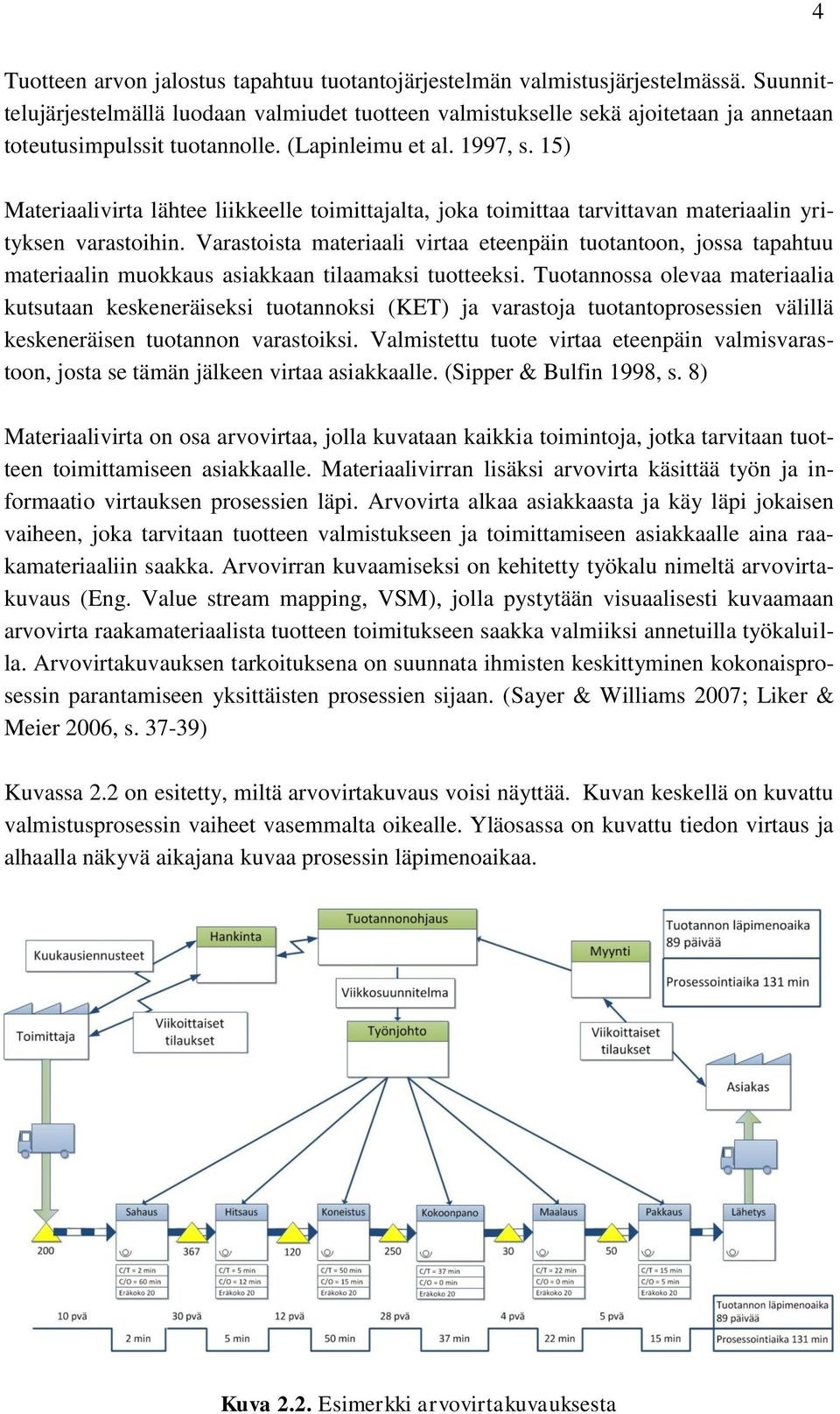 15) Materiaalivirta lähtee liikkeelle toimittajalta, joka toimittaa tarvittavan materiaalin yrityksen varastoihin.