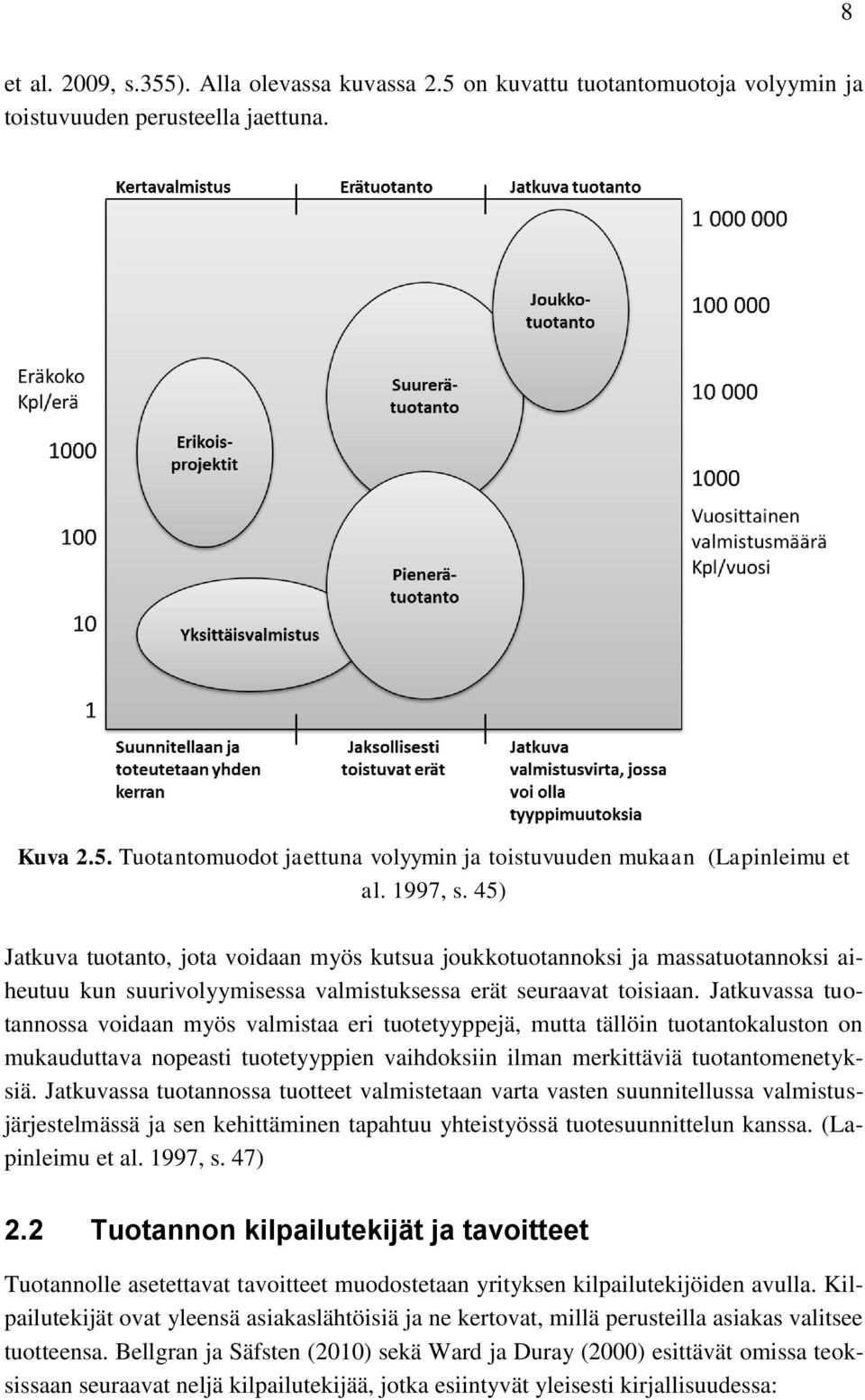 Jatkuvassa tuotannossa voidaan myös valmistaa eri tuotetyyppejä, mutta tällöin tuotantokaluston on mukauduttava nopeasti tuotetyyppien vaihdoksiin ilman merkittäviä tuotantomenetyksiä.