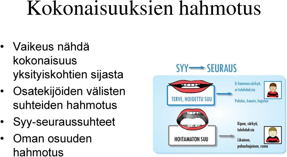 Osatekijöiden välisten suhteiden