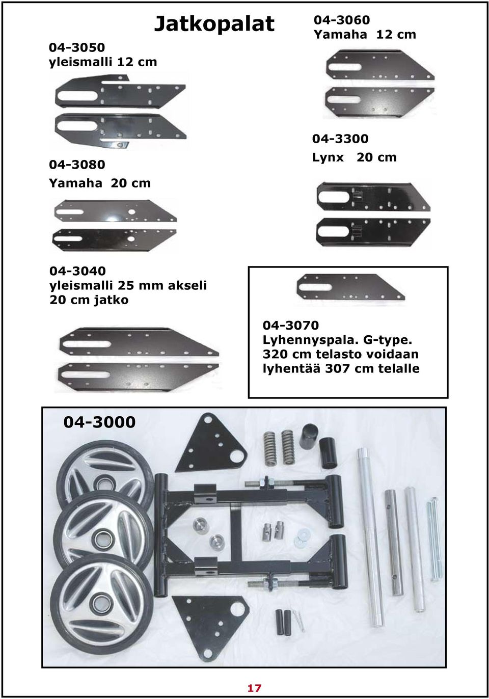 yleismalli 25 mm akseli 20 cm jatko 04-3070 Lyhennyspala.