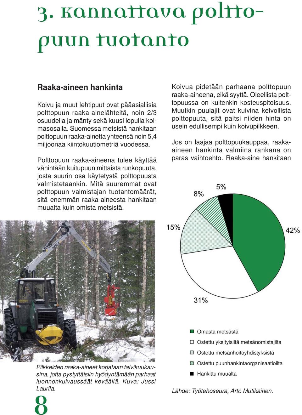 Polttopuun raaka-aineena tulee käyttää vähintään kuitupuun mittaista runkopuuta, josta suurin osa käytetystä polttopuusta valmistetaankin.