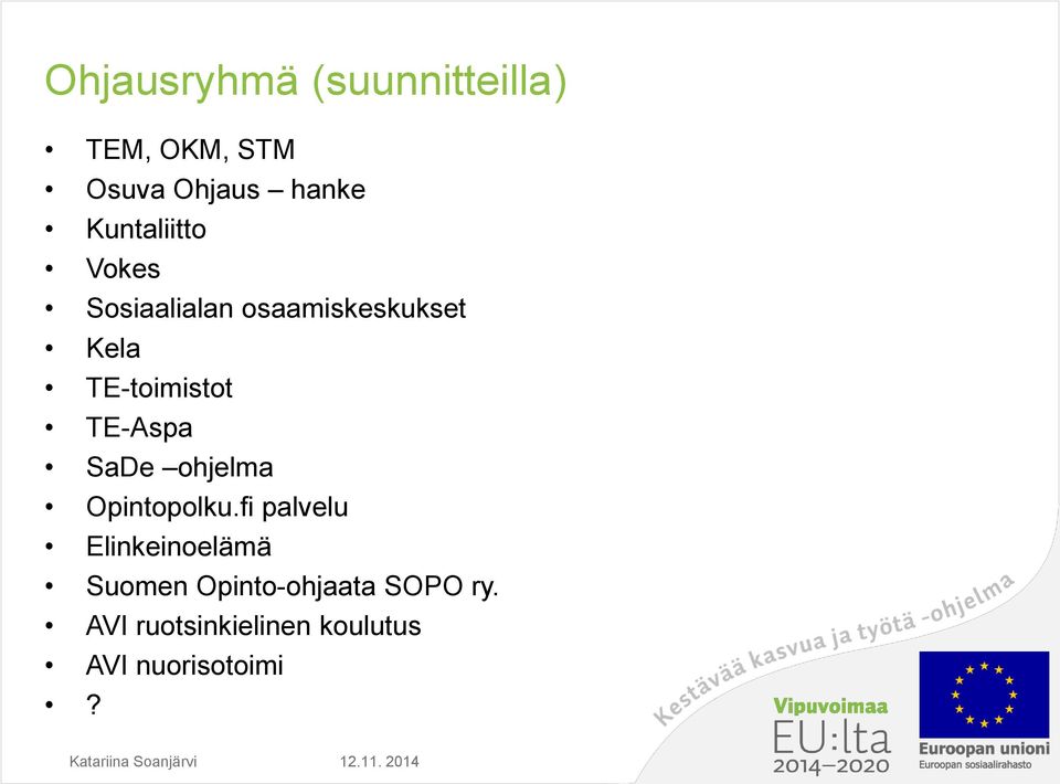 TE-Aspa SaDe ohjelma Opintopolku.