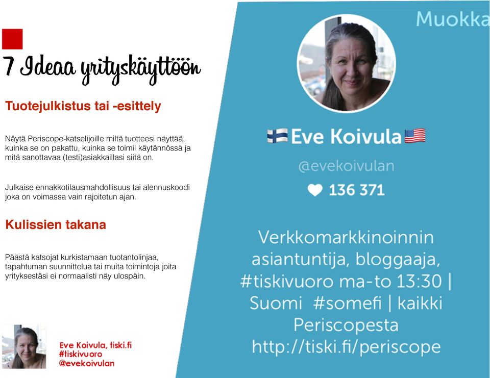 Julkaise ennakkotilausmahdollisuus tai alennuskoodi joka on voimassa vain rajoitetun ajan.