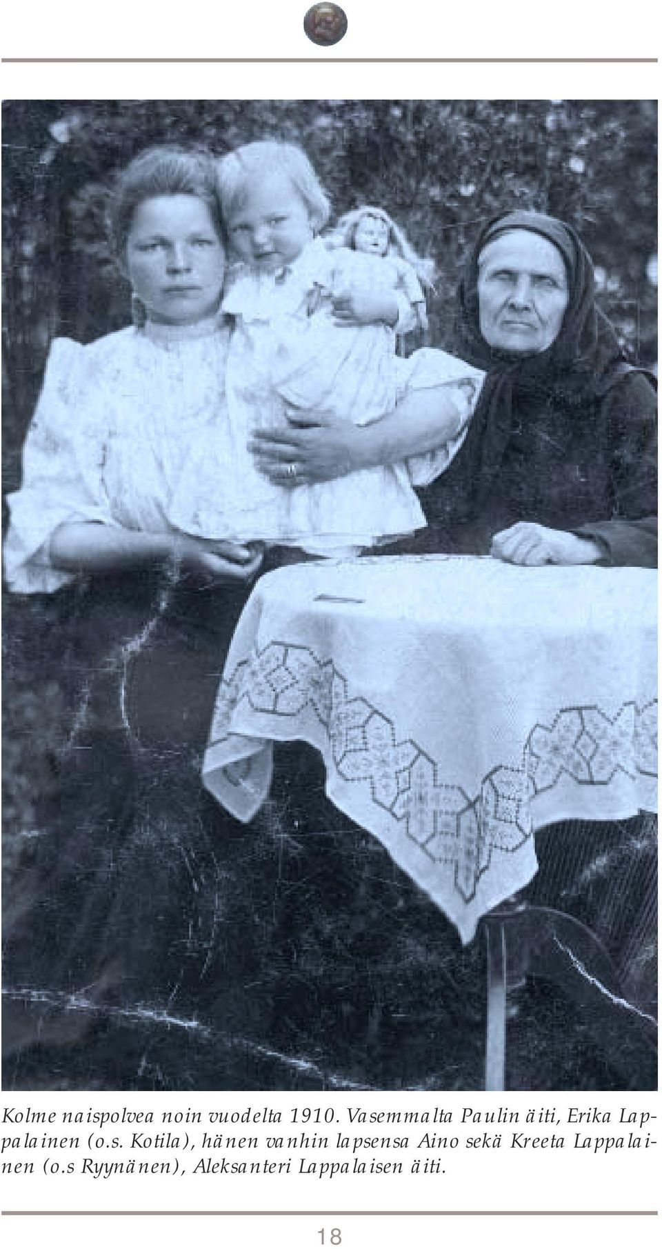 Kotila), hänen vanhin lapsensa Aino sekä Kreeta