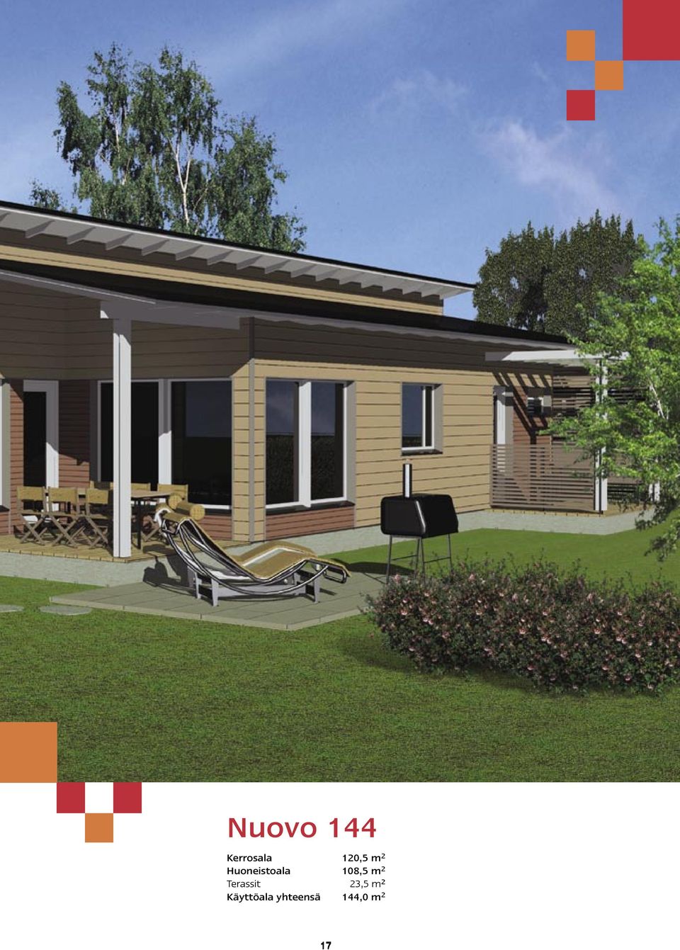 2 Terassit 23,5 m 2