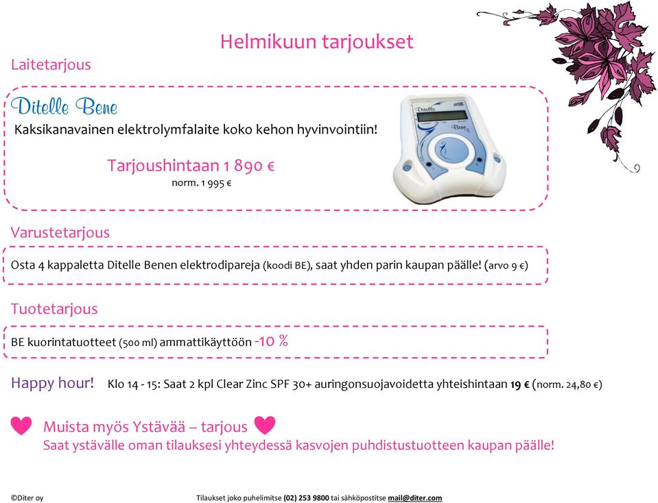 (arvo 9 ) Tuotetarjous BE kuorintatuotteet (500 ml) ammattikäyttöön -10 % Happy hour!