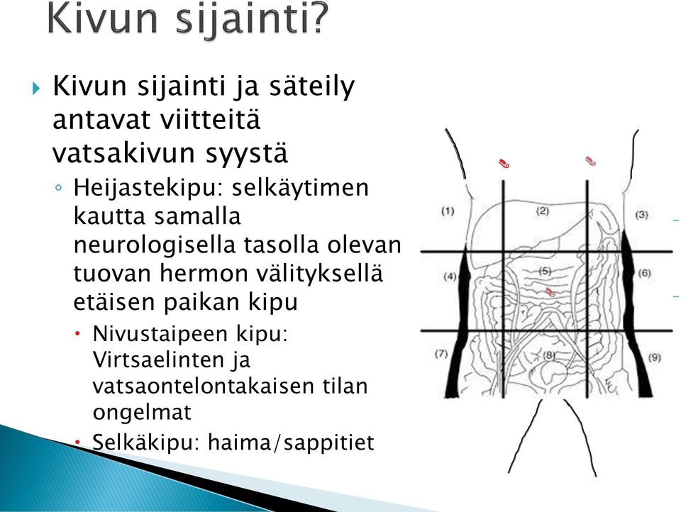 olevan tuovan hermon välityksellä etäisen paikan kipu Nivustaipeen