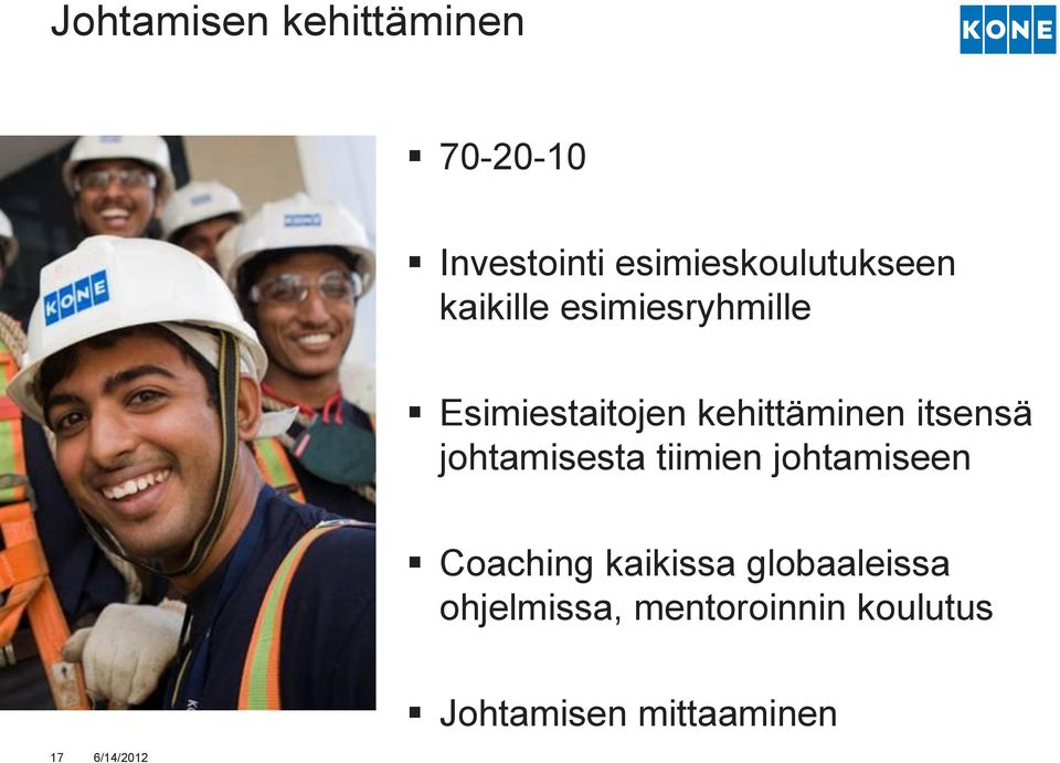 johtamisesta tiimien johtamiseen Coaching kaikissa globaaleissa