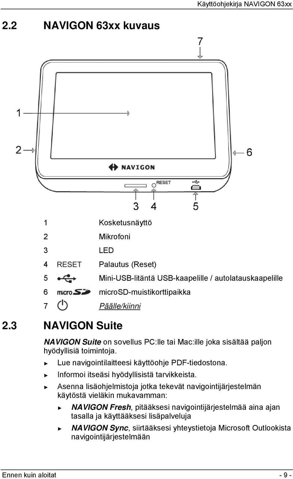 Lue navigointilaitteesi käyttöohje PDF-tiedostona. Informoi itseäsi hyödyllisistä tarvikkeista.