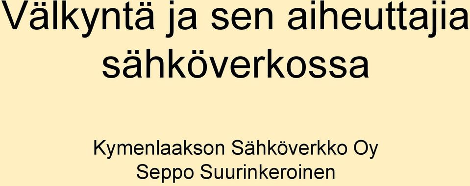 sähköverkossa