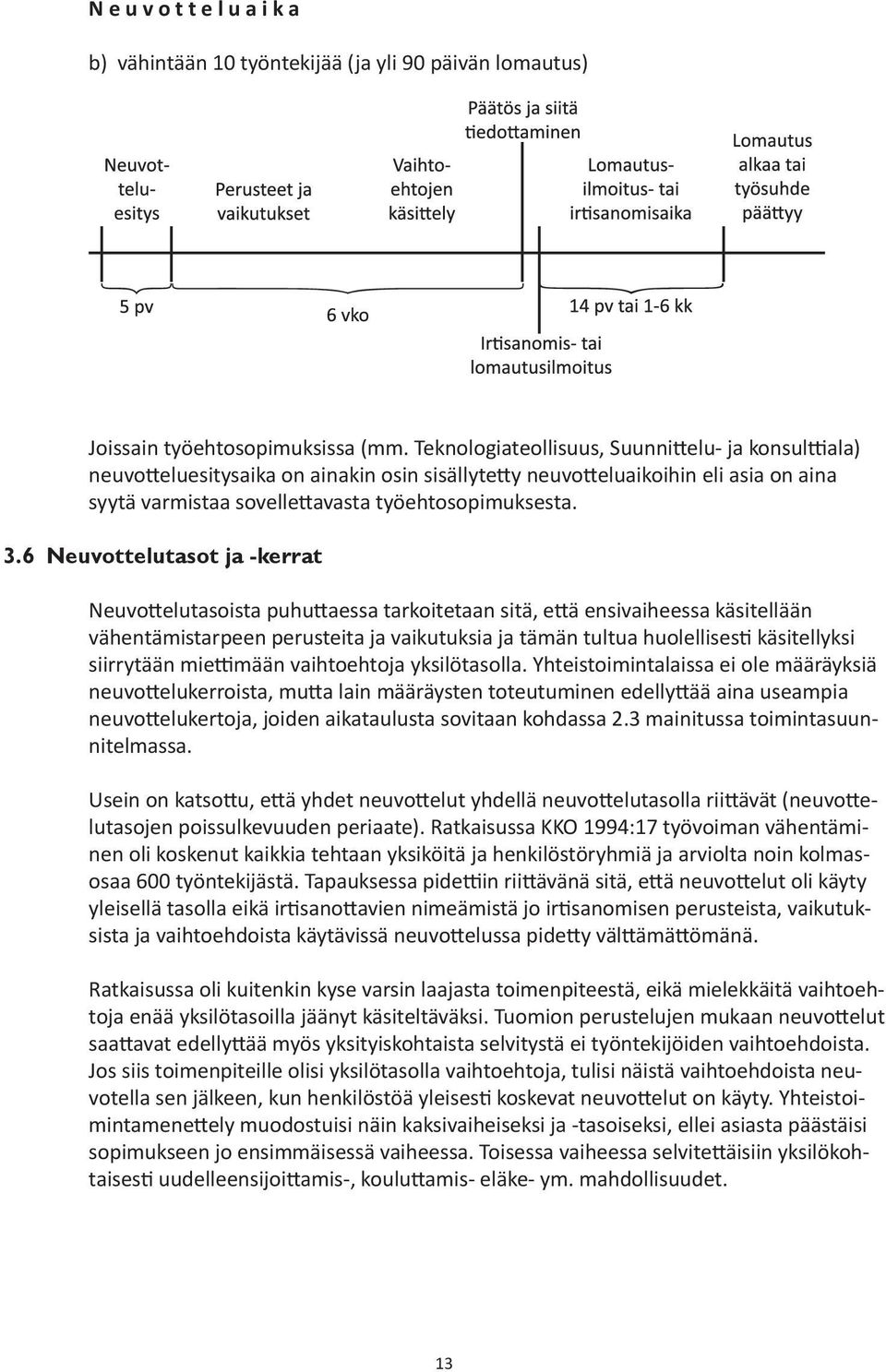 6 Neuvottelutasot ja -kerrat Neuvottelutasoista puhuttaessa tarkoitetaan sitä, että ensivaiheessa käsitellään vähentämistarpeen perusteita ja vaikutuksia ja tämän tultua huolellisesti käsitellyksi