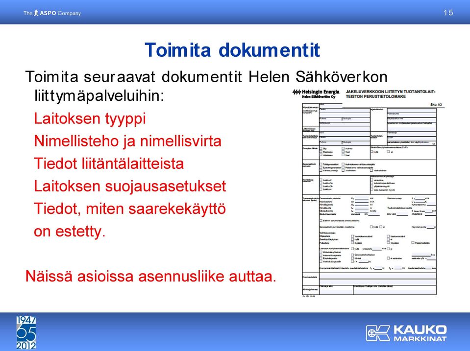 nimellisvirta Tiedot liitäntälaitteista Laitoksen suojausasetukset