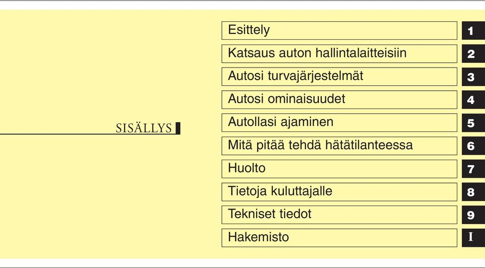 ajaminen Mitä pitää tehdä hätätilanteessa Huolto