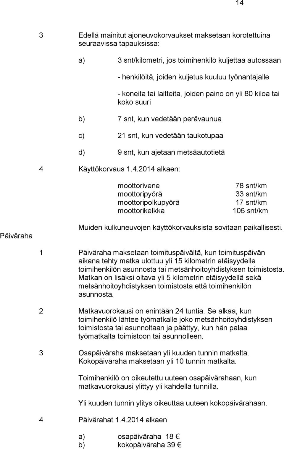 Käyttökorvaus 1.4.