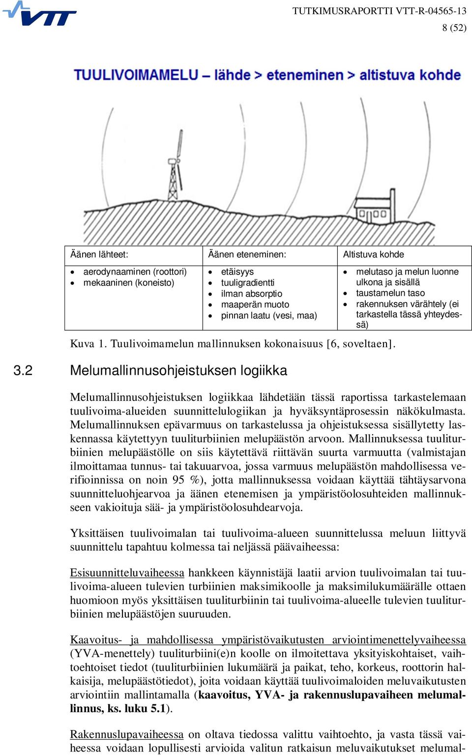 2 Melumallinnusohjeistuksen logiikka melutaso ja melun luonne ulkona ja sisällä taustamelun taso rakennuksen värähtely (ei tarkastella tässä yhteydessä) Melumallinnusohjeistuksen logiikkaa lähdetään