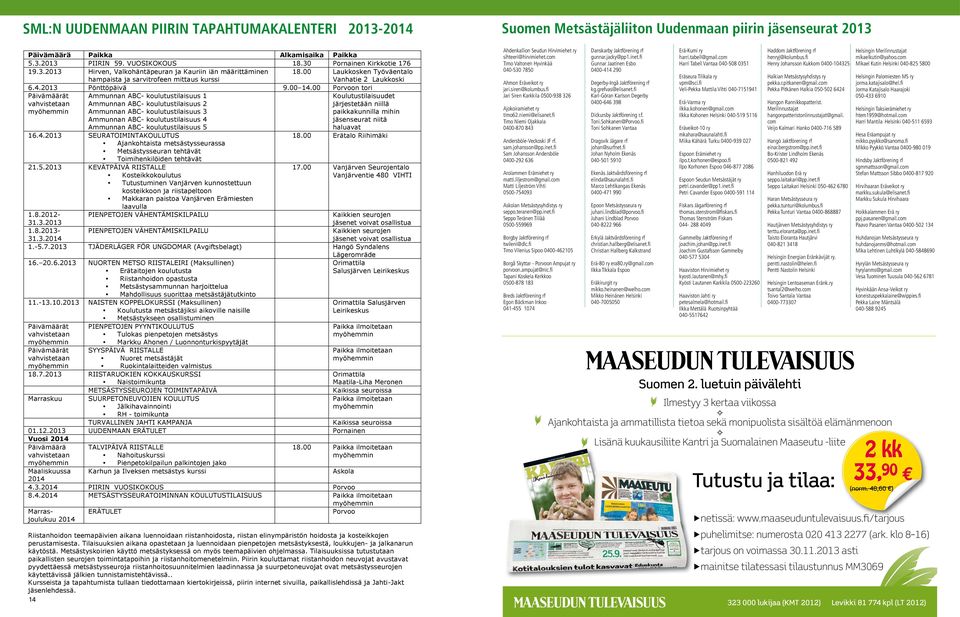 2013 Pönttöpäivä 9.00 14.