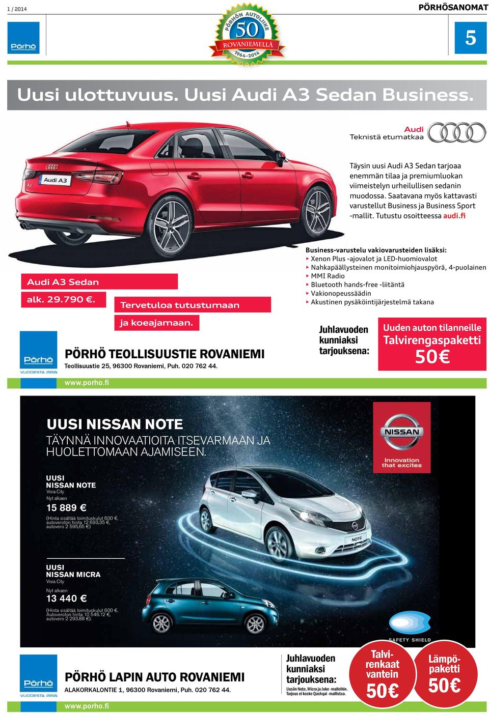 fi Täysin uusi Audi A3 Sedan tarjoaa enemmän tilaa ja premiumluokan viimeistelyn urheilullisen sedanin muodossa. Kuvan auto erikoisvarustein.