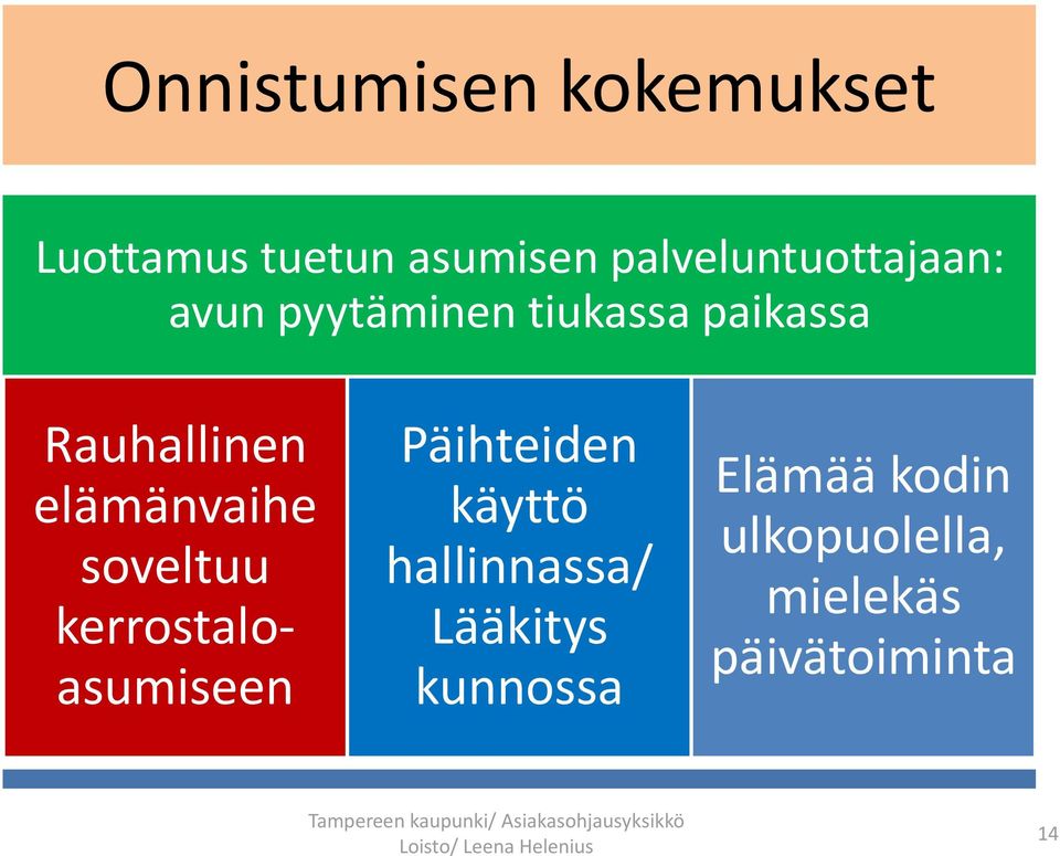 Rauhallinen elämänvaihe soveltuu kerrostaloasumiseen Päihteiden