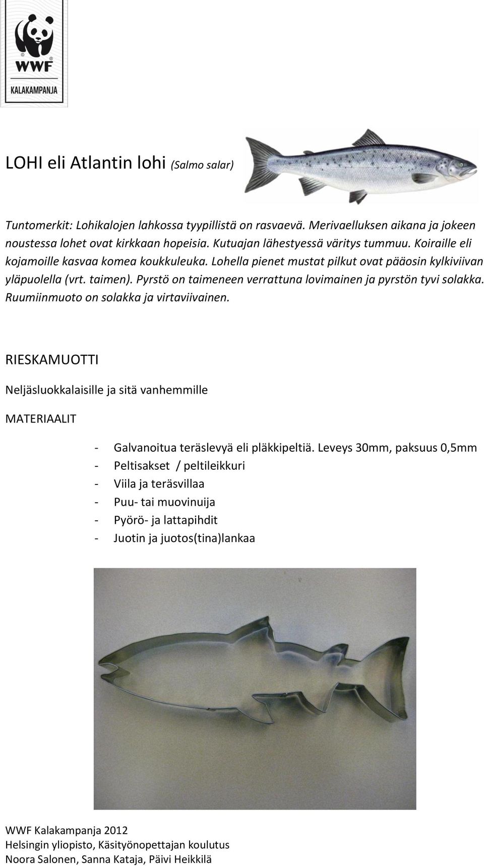 LOHI eli Atlantin lohi (Salmo salar) - PDF Ilmainen lataus