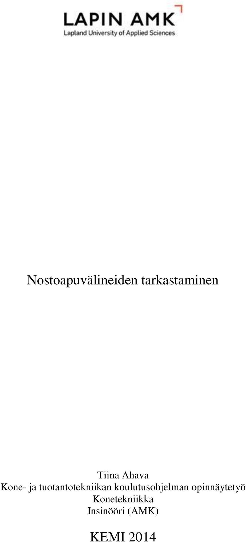tuotantotekniikan koulutusohjelman