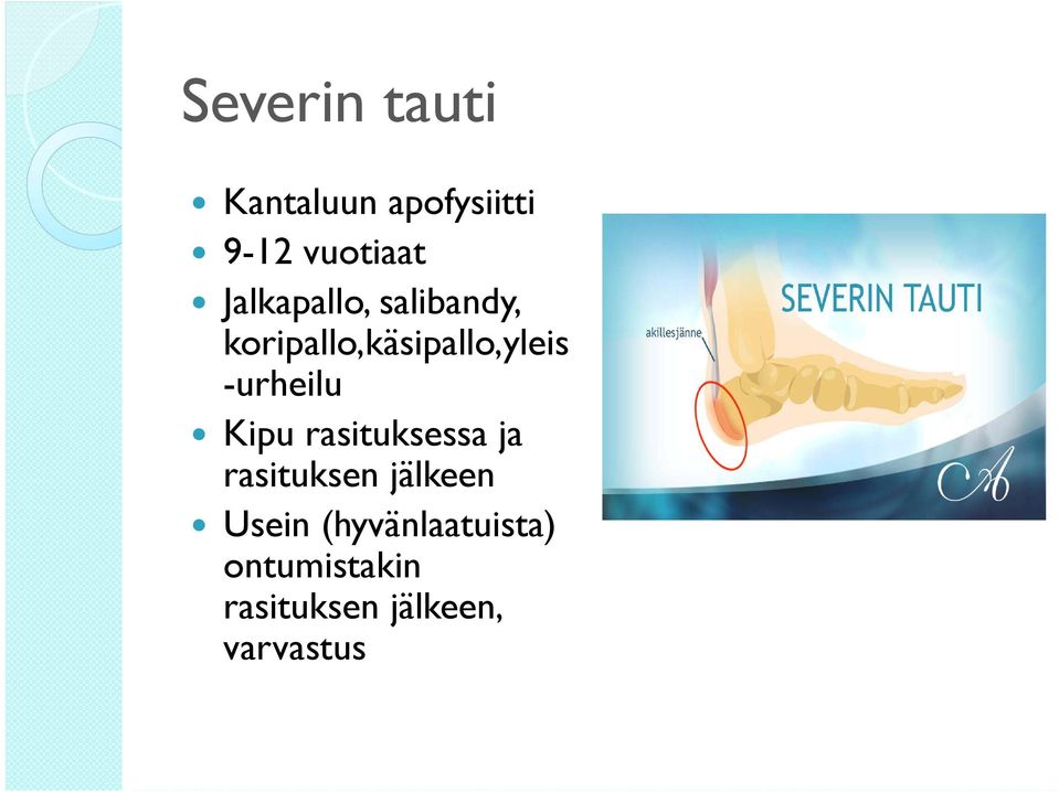 -urheilu Kipu rasituksessa ja rasituksen jälkeen