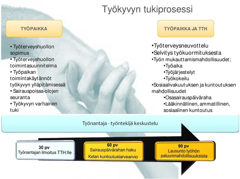 Selvitys työkuormituksesta Työn mukauttamismahdollisuudet; Työaika Työjärjestelyt Työkokeilu Sosiaalivakuutuksen ja