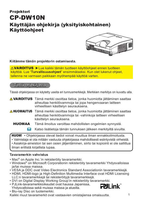 Löydät kysymyksiisi vastaukset käyttöoppaasta ( tiedot, ohjearvot,