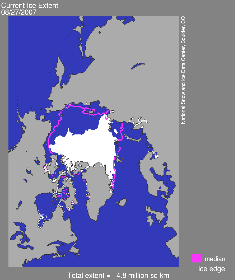 Arktisen jääpeitteen muutos vuonna