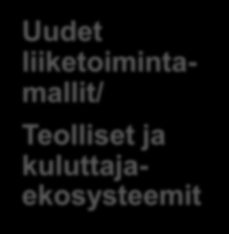 8 Kolme strategiaa kestävään talouteen Resurssitehokkuus teollisissa prosesseissa (materiaalit, vesi, energia) Nykyisten raakaaineiden