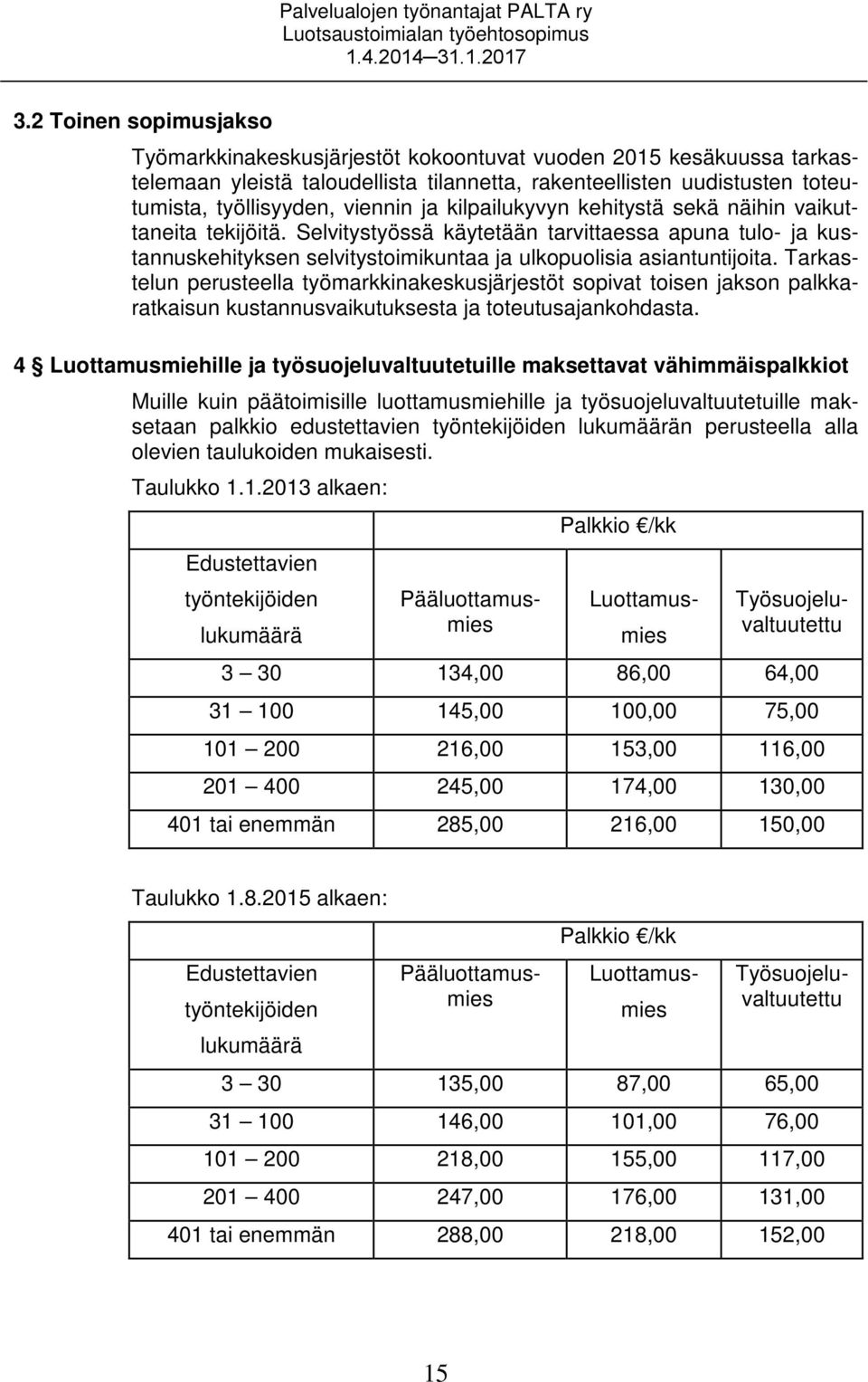 kilpailukyvyn kehitystä sekä näihin vaikuttaneita tekijöitä. Selvitystyössä käytetään tarvittaessa apuna tulo- ja kustannuskehityksen selvitystoimikuntaa ja ulkopuolisia asiantuntijoita.