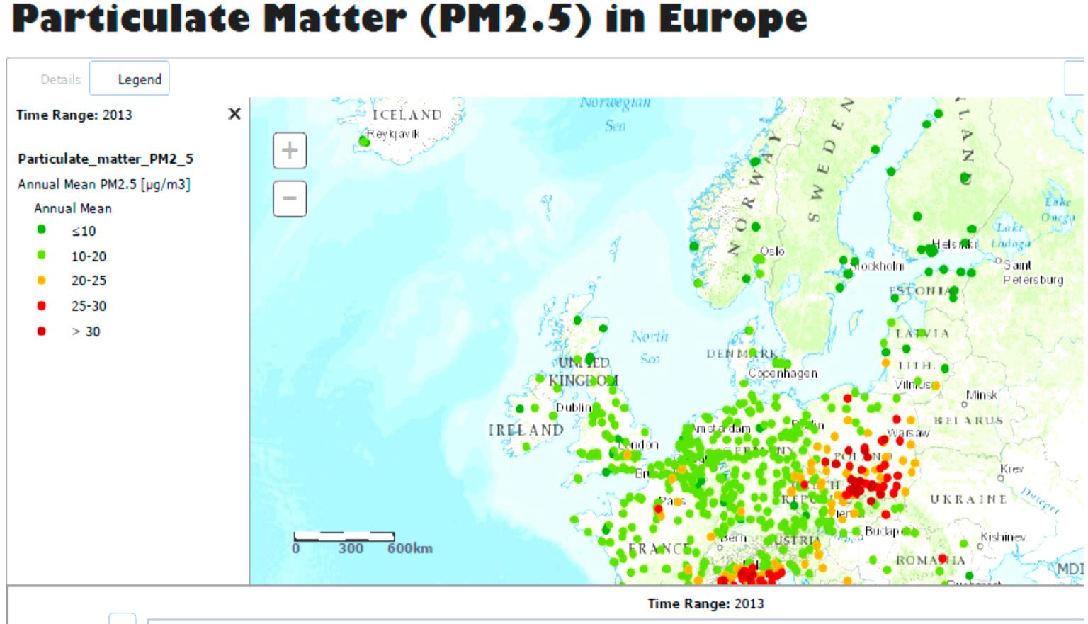 5) in Europe based on daily averages with at least