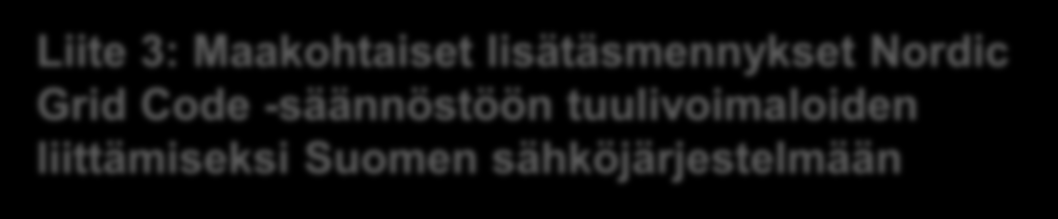 Fingridin voimalaitosvaatimusten (VJV2007) rakenne Nordic Grid Code 2007 (tulevaisuudessa ENTSO-E RfG) FINGRID OYJ:N YLEISET LIITTYMISEHDOT (YLE 2007) VOIMALAITOSTEN JÄRJESTELMÄ- TEKNISET VAATIMUKSET