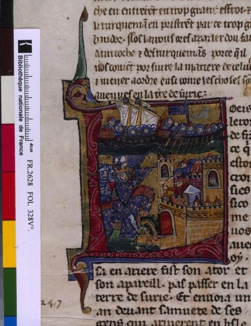 Ludvig IX lähtee 9. ristiretkelle n. 1300, Akko Ludvig IX (Ludvig Pyhä 1297) 1223-1270, hall.