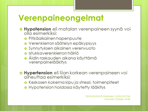 Yleisimmät ongelmatilanteet keskosen