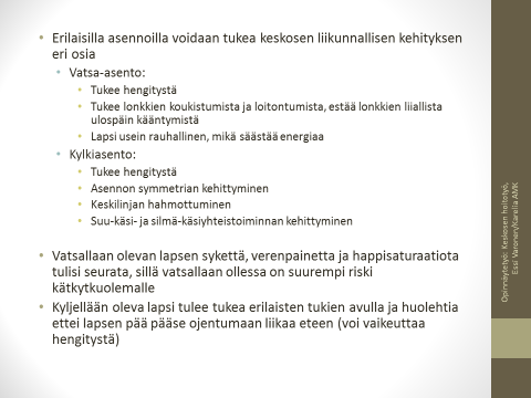 Keskosen kehitystä tukeva