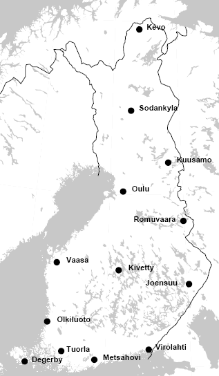 16 Service). Suomen verkkoa kutsutaan FinnRef -verkoksi ja se liittyy kansainvälisiin järjestelmiin edellä mainittujen asemien kautta. (Poutanen ym. 2000-2003, 3.