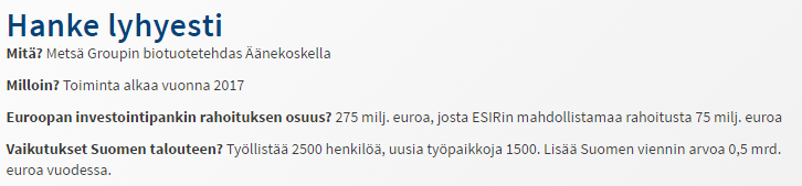 Euroopan strategisten investointien rahasto ESIR Osa Euroopan investointiohjelmaa, tavoitteena yksityisten investointien lisääminen, talouskasvun nopeuttaminen ja työllisyyden parantaminen Edistää