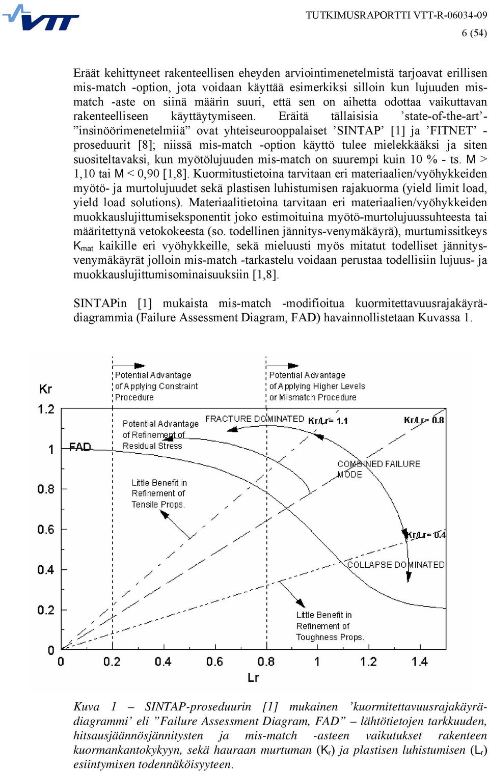 Eräitä tällaisisia state-of-the-art - insinöörimenetelmiiä ovat yhteiseurooppalaiset SINTAP [1] ja FITNET - proseduurit [8]; niissä mis-match -option käyttö tulee mielekkääksi ja siten