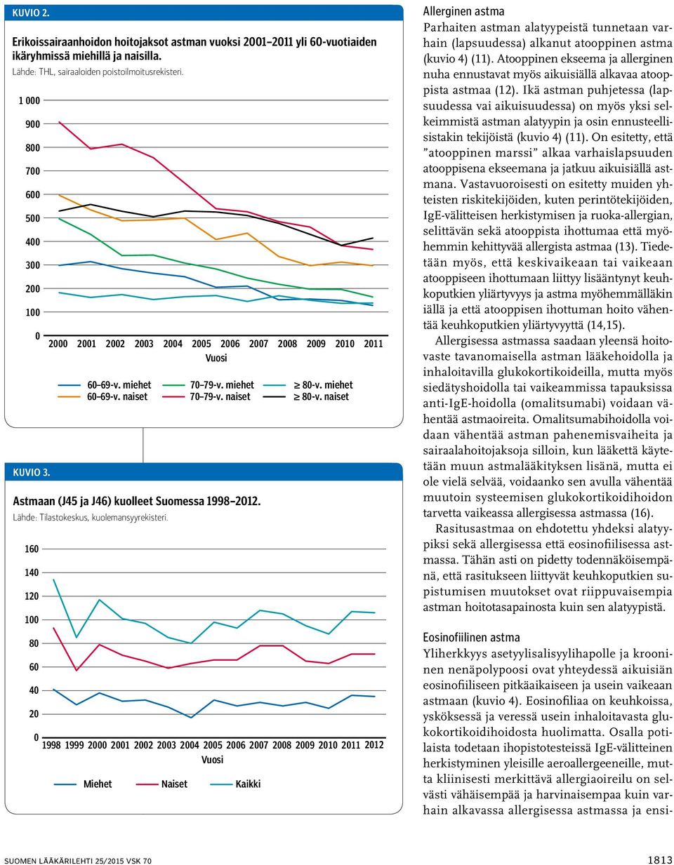 Osalla potilaista todetaan ihopistotesteissä IgE-välitteinen herkistyminen yleisille aeroallergeeneille, mutta kliinisesti merkittävä allergiaoireilu on selvästi vähäisempää ja harvinaisempaa kuin