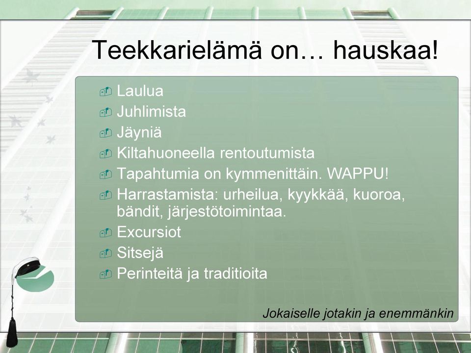 on kymmenittäin. WAPPU!